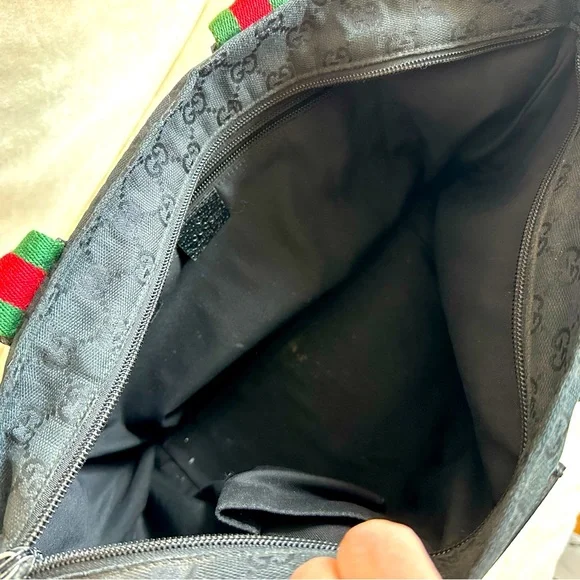 Authentic Gucci black mini canvas tote bag  (Vintage) - Picture 13 of 16